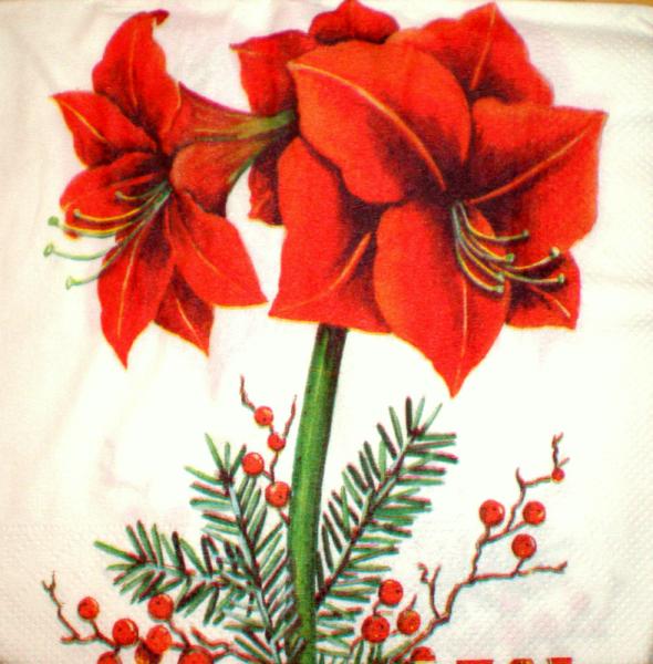022 Lilies - 3-lagig(weiß) - Ambiente